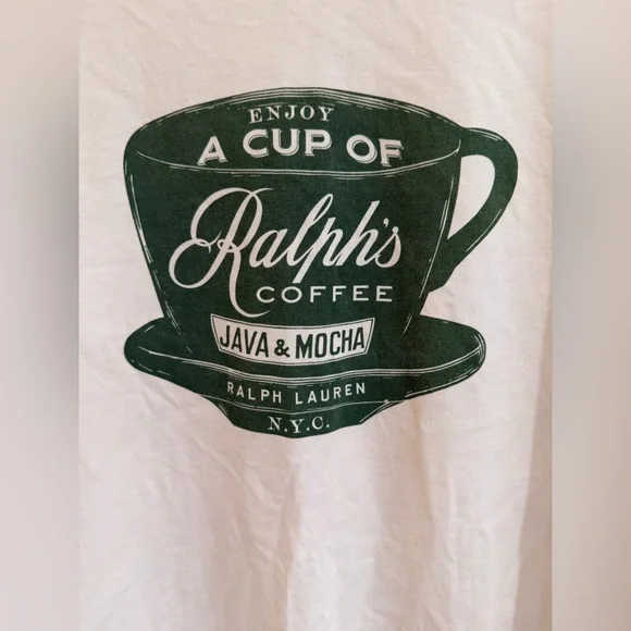 Polo by Ralph Lauren White Graphic Slim Fit 100% Cotton Long Sleeve Shirt size L - Picture 3 of 7